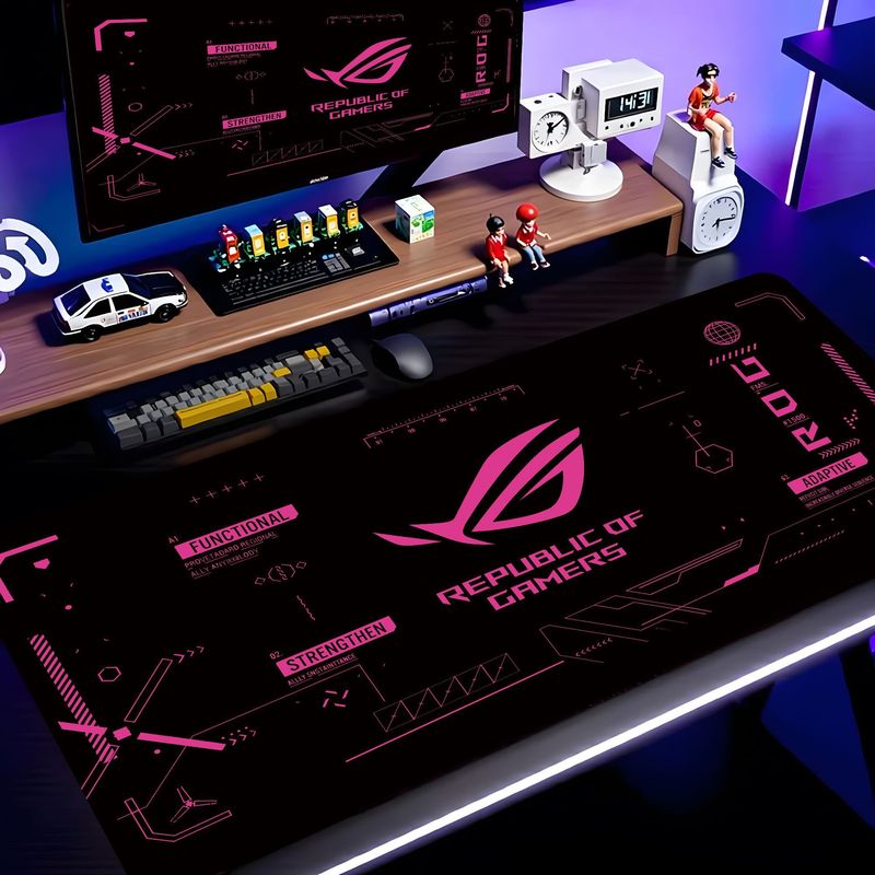 Esports Gaming Logo - VIKAMA Black Pink ROG Tech Circuit