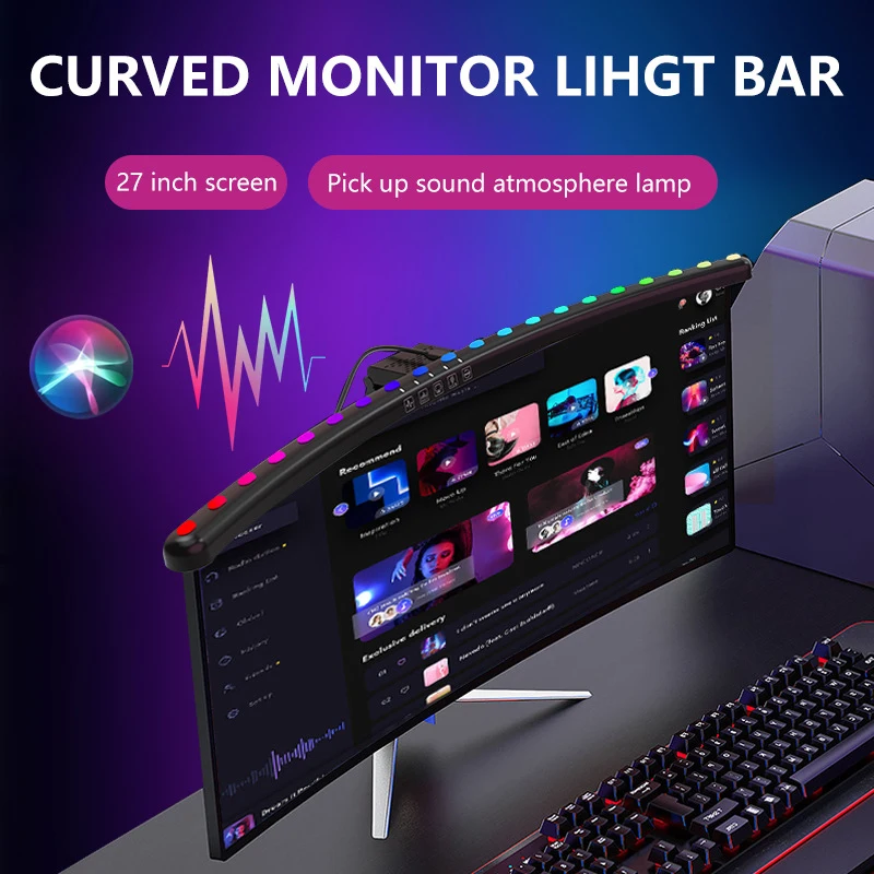 60cm RGB Led Screen Hanging Li - Esports Gaming Bed ulasan dan harga