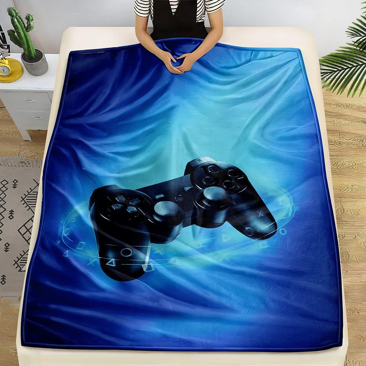 Gaming Logo Fleece Throw Blank - Esports Gaming Logo ulasan dan harga