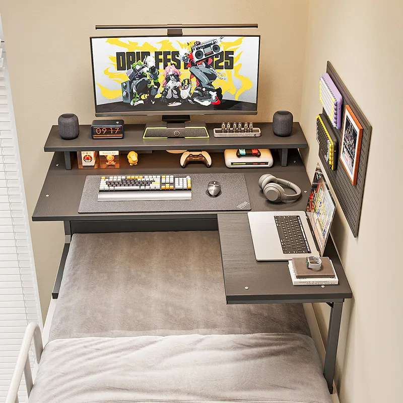 L Shaped Corner Desk for Dormi - Esports Gaming Bed ulasan dan harga