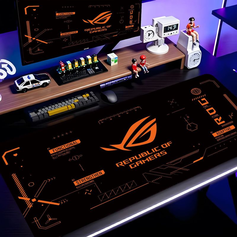 VIKAMA Black Pink ROG Tech Cir - Esports Gaming Logo ulasan dan harga