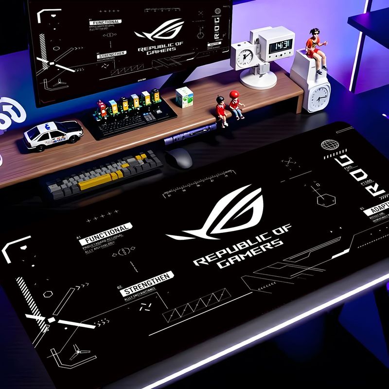 VIKAMA Black Pink ROG Tech Cir - Esports Gaming Logo ulasan dan harga