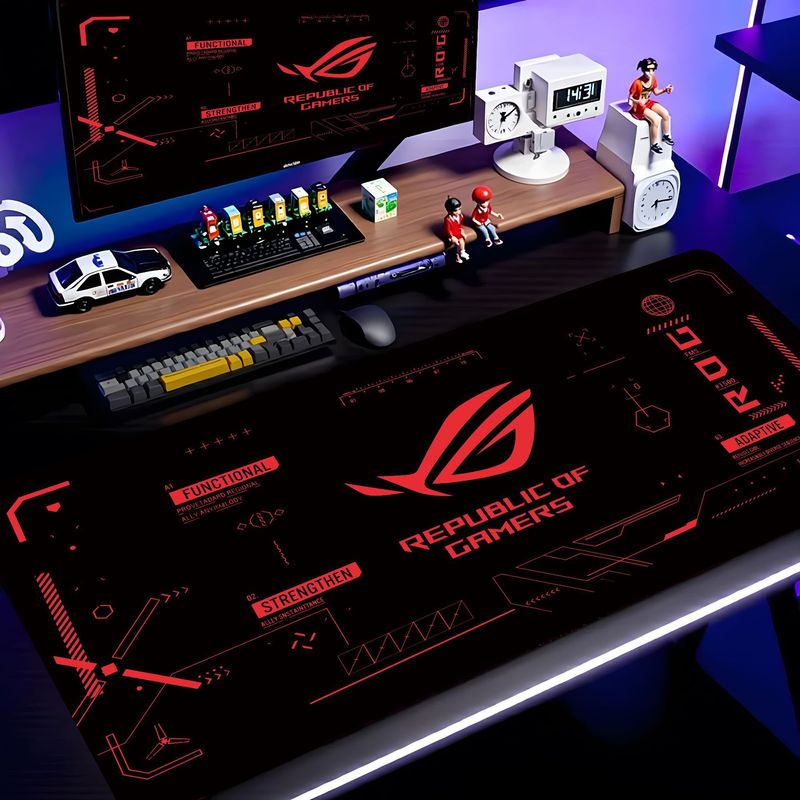 VIKAMA Black Pink ROG Tech Cir - Esports Gaming Logo ulasan dan harga