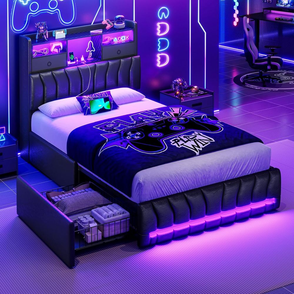 Twin Bed with Storage Board, 2 - Esports Gaming Bed ulasan dan harga
