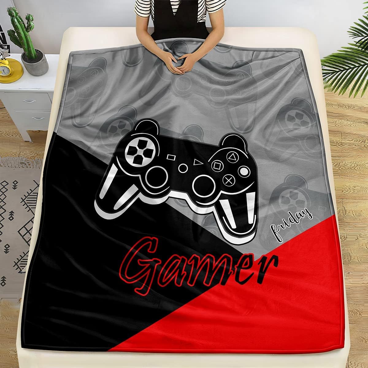 Jumbo Gaming Fleece Throw Blan - Esports Gaming Bed ulasan dan harga